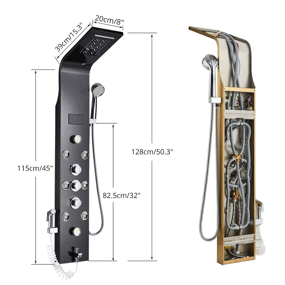 "Rainglow Luxe Shower Panel"