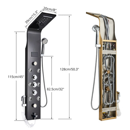 "Rainglow Luxe Shower Panel"