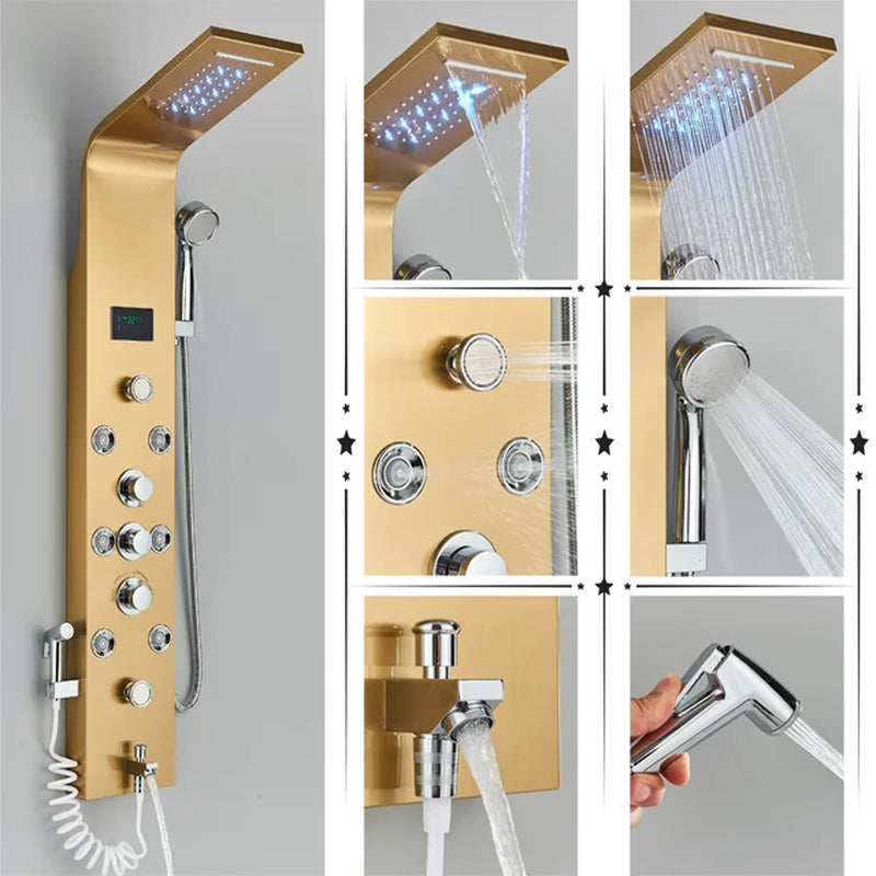 "Rainglow Luxe Shower Panel"