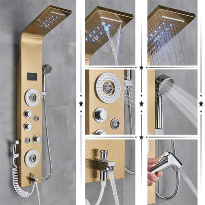"Rainglow Luxe Shower Panel"