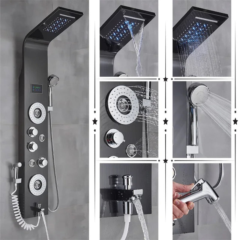 "Rainglow Luxe Shower Panel"