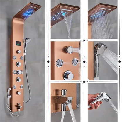 "Rainglow Luxe Shower Panel"