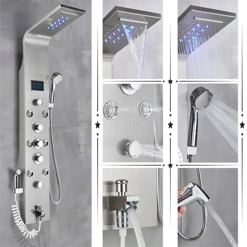 "Rainglow Luxe Shower Panel"